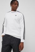 Кофта adidas Originals HE9483 чоловіча колір білий гладка