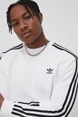 Кофта adidas Originals HE9483 чоловіча колір білий гладка