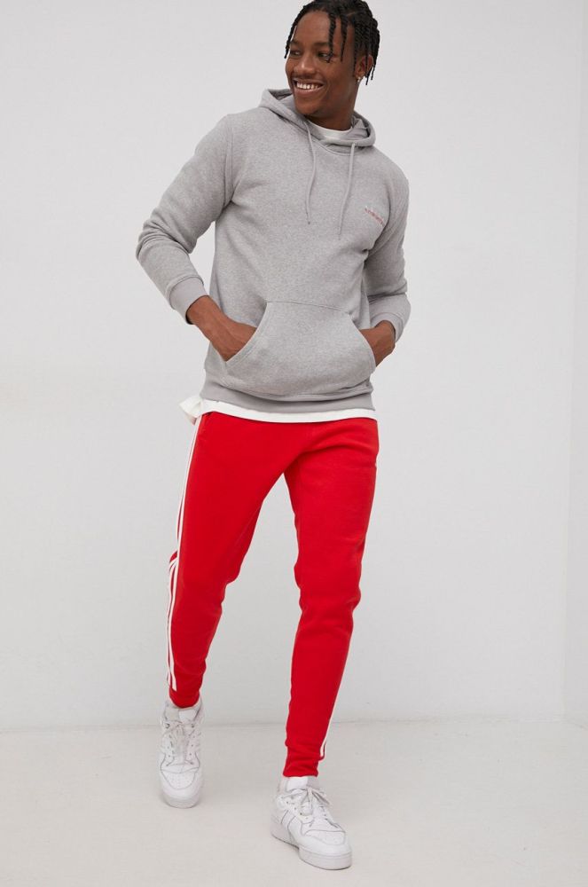Кофта adidas Originals HF4920 чоловіча колір сірий з аплікацією
