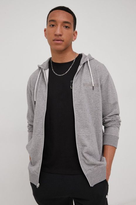 Кофта Dc чоловіча колір сірий однотонна