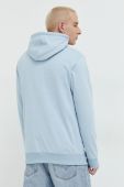 Кофта DC чоловіча з капюшоном однотонна колір блакитний