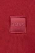 Бавовняна кофта BOSS BOSS CASUAL чоловіча колір червоний з аплікацією