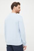 Бавовняна кофта BOSS BOSS CASUAL чоловіча  з аплікацією колір блакитний (2414632)