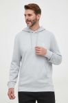 Бавовняна кофта BOSS BOSS CASUAL чоловіча колір сірий з капюшоном однотонна (3217892)