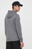 Бавовняна кофта BOSS BOSS CASUAL чоловіча колір сірий з капюшоном однотонна (3172201)