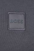 Бавовняна кофта BOSS BOSS CASUAL чоловіча колір сірий з капюшоном однотонна (3217733)