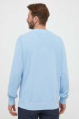 Бавовняна кофта BOSS BOSS CASUAL чоловіча колір бірюзовий однотонна