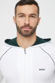 Кофта BOSS чоловіча колір бежевий з капюшоном однотонна (3005562)