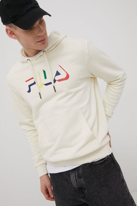 Кофта Fila чоловіча колір бежевий з принтом