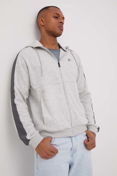 Кофта Fila чоловіча колір сірий з принтом (2242108)