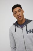 Бавовняна кофта Helly Hansen чоловіча колір сірий з принтом 34163-597