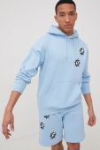 Кофта HUF чоловіча  з принтом колір блакитний