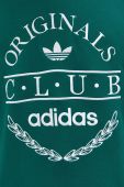 Бавовняна кофта adidas Originals чоловіча колір зелений з аплікацією