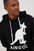Бавовняна кофта Kangol колір чорний з принтом KLEU001-99