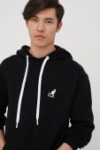 Бавовняна кофта Kangol колір чорний однотонна KLEU002-117