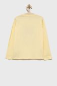 Дитячий бавовняний лонгслів Name it колір жовтий з принтом