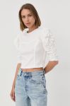 Бавовняна блузка Miss Sixty колір білий
