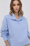 Бавовняна кофта Samsoe Samsoe жіноча  однотонна колір блакитний
