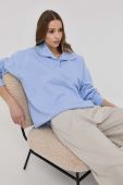 Бавовняна кофта Samsoe Samsoe жіноча  однотонна колір блакитний