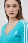 Лонгслів adidas Originals Adicolor HE4958 жіночий колір бірюзовий