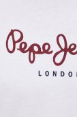Бавовняний лонгслів Pepe Jeans Eggo Long колір білий з принтом