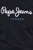 Бавовняний лонгслів Pepe Jeans Eggo Long колір чорний гладкий