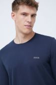 Піжамний лонгслів BOSS колір синій з аплікацією