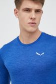 Спортивний лонгслів Salewa меланж колір блакитний