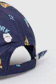 Дитяча бавовняна кепка United Colors of Benetton колір синій візерунок