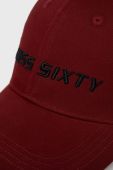 Бавовняна кепка Miss Sixty колір бордовий з аплікацією