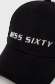 Бавовняна кепка Miss Sixty колір чорний з аплікацією