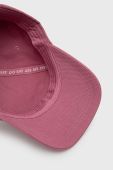 Бавовняна кепка EA7 Emporio Armani колір рожевий з аплікацією