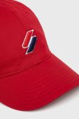 Кепка Superdry колір червоний з аплікацією (2176920)