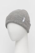 Вовняна шапка Samsoe Samsoe колір сірий з товстого трикотажу вовна