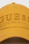 Бавовняна бейсболка Guess колір жовтий з аплікацією (3354680)