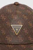 Шапка Guess колір коричневий візерунок