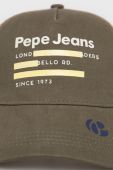 Кепка Pepe Jeans Taylor колір зелений з принтом