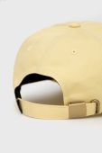 Бавовняна кепка Vans колір жовтий з аплікацією