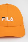 Кепка Fila колір помаранчевий з аплікацією