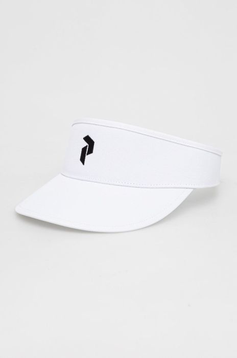 Козирок від сонця Peak Performance колір білий з аплікацією