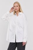 Сорочка Notes du Nord жіноча колір білий relaxed класичний комір (2224573)