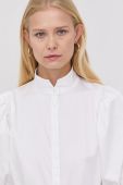 Сорочка Notes du Nord жіноча колір білий slim зі стійкою (2224579)