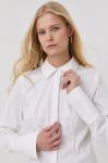 Сорочка Notes du Nord жіноча колір білий slim класичний комір (2224580)