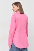 Сорочка Notes du Nord жіноча колір рожевий slim класичний комір