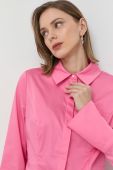 Сорочка Notes du Nord жіноча колір рожевий slim класичний комір