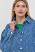Джинсова сорочка Gestuz жіноча relaxed класичний комір колір блакитний