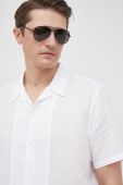 Сорочка з льону Tiger Of Sweden чоловіча колір білий relaxed