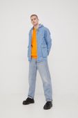 Джинсова куртка Tommy Jeans чоловіча перехідна oversize колір блакитний (2323673)