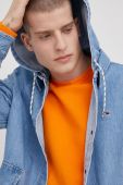 Джинсова куртка Tommy Jeans чоловіча перехідна oversize колір блакитний (2323673)