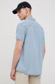 Сорочка з домішкою льону Wrangler чоловіча regular класичний комір колір блакитний